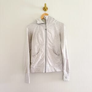 Lululemon Scuba Zip Up Hoodie III Heathered White